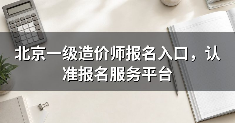 北京一级造价师报名入口,认准报名服务平台