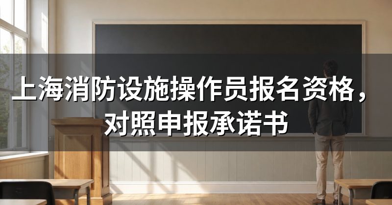 上海消防设施操作员报名资格，对照申报承诺书