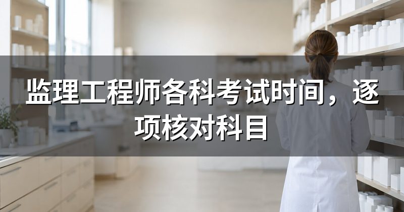 监理工程师各科考试时间,逐项核对科目
