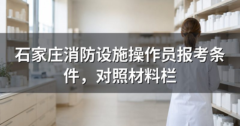 石家庄消防设施操作员报考条件,对照材料栏