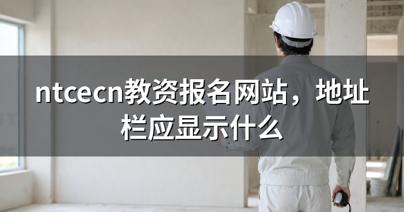 ntcecn教资报名网站,地址栏应显示什么