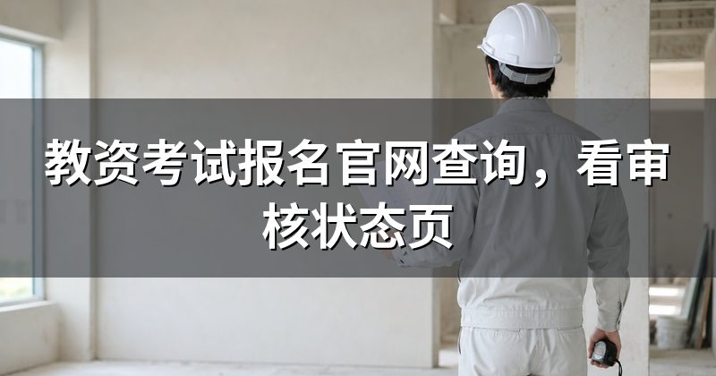 教资考试报名官网查询,看审核状态页