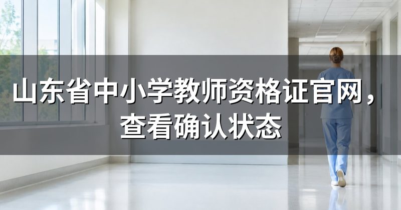 山东省中小学教师资格证官网,查看确认状态