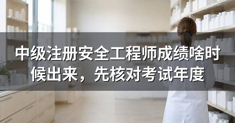 中级注册安全工程师成绩啥时候出来,先核对考试年度