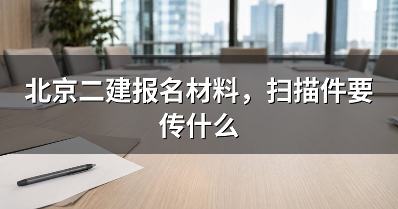 北京二建报名材料,扫描件要传什么