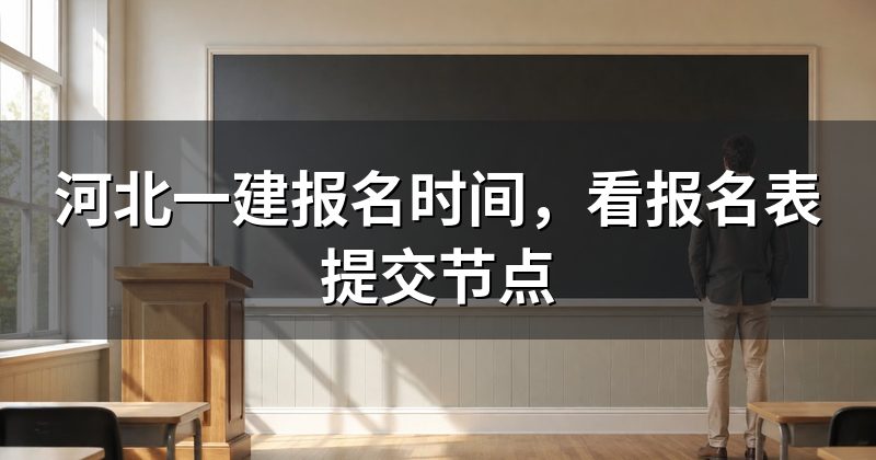 河北一建报名时间,看报名表提交节点