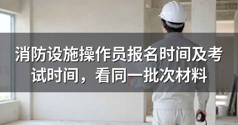 消防设施操作员报名时间及考试时间,看同一批次材料