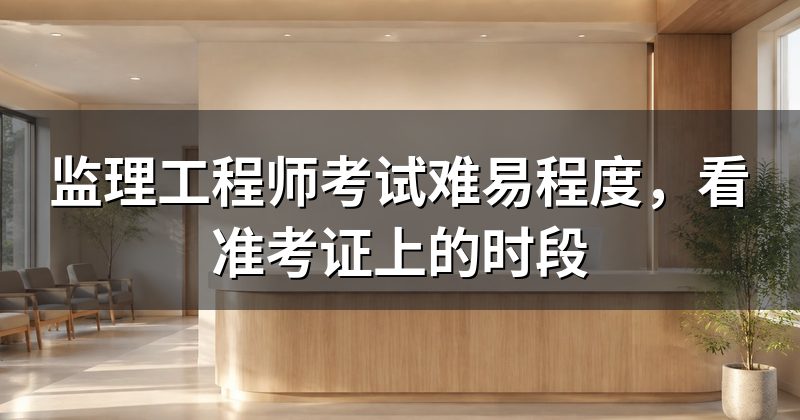 监理工程师考试难易程度,看准考证上的时段