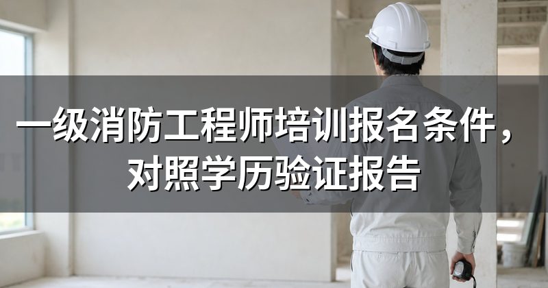 一级消防工程师培训报名条件，对照学历验证报告