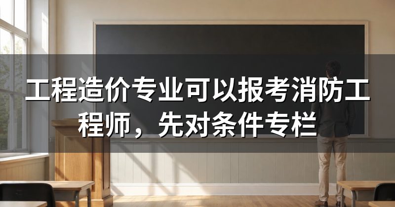 工程造价专业可以报考消防工程师，先对条件专栏
