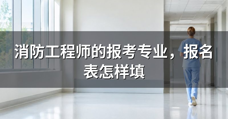 消防工程师的报考专业，报名表怎样填