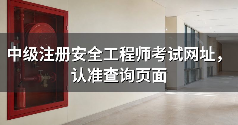 中级注册安全工程师考试网址,认准查询页面