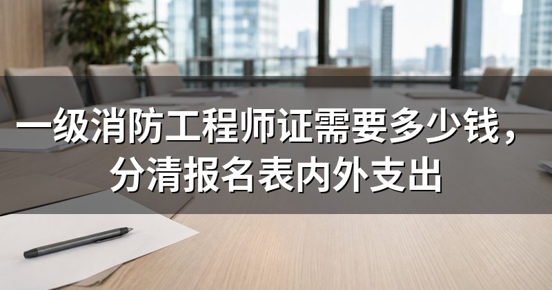 一级消防工程师证需要多少钱，分清报名表内外支出