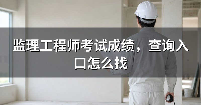 监理工程师考试成绩,查询入口怎么找
