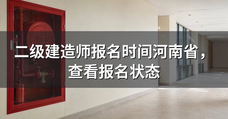 二级建造师报名时间河南省,查看报名状态
