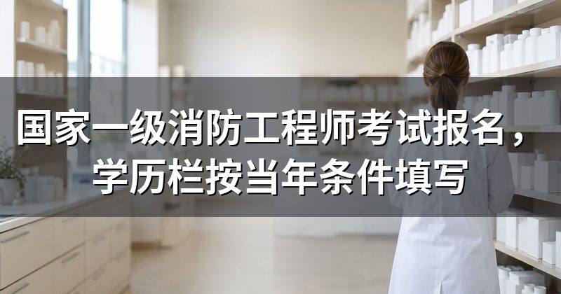 国家一级消防工程师考试报名，学历栏按当年条件填写