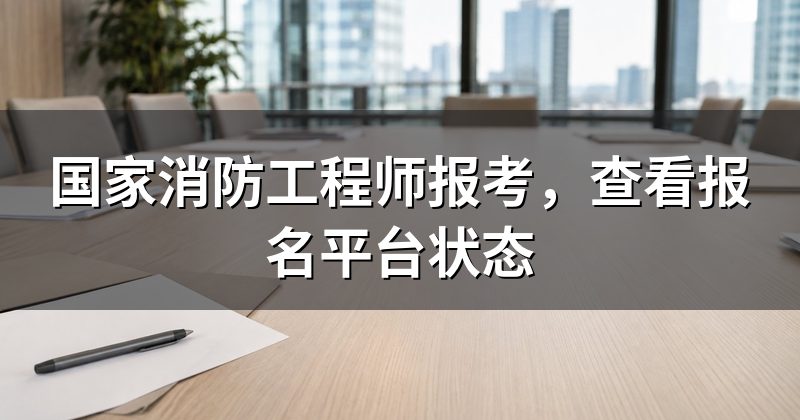 国家消防工程师报考，查看报名平台状态