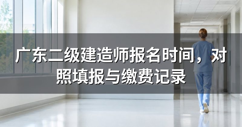 广东二级建造师报名时间，对照填报与缴费记录