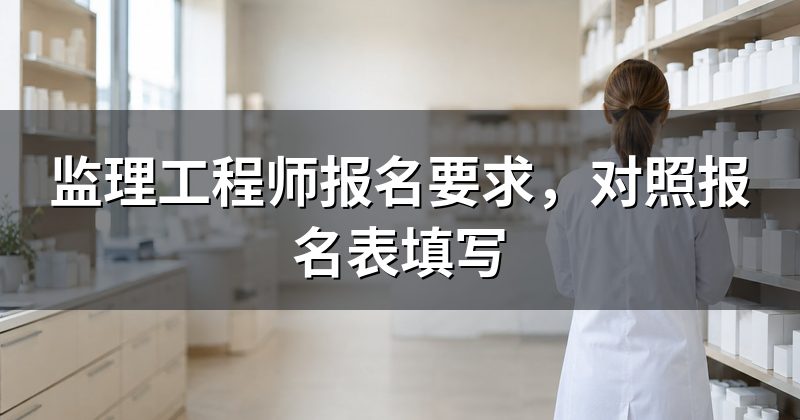 监理工程师报名要求，对照报名表填写