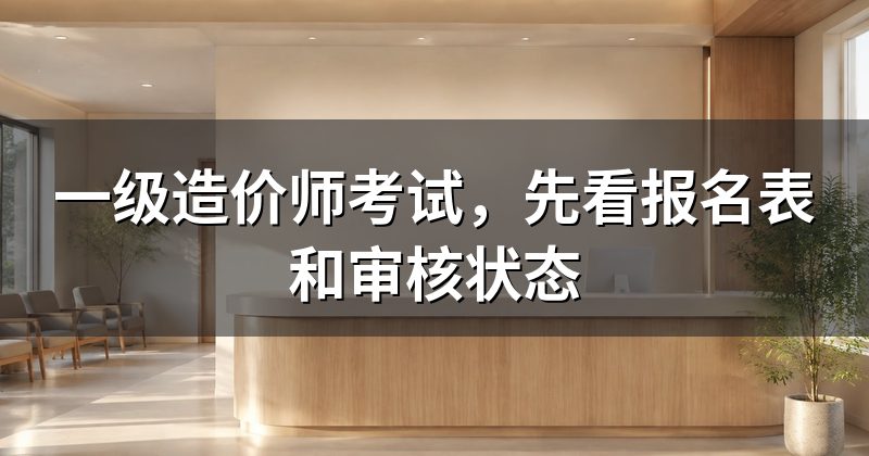 一级造价师考试,先看报名表和审核状态