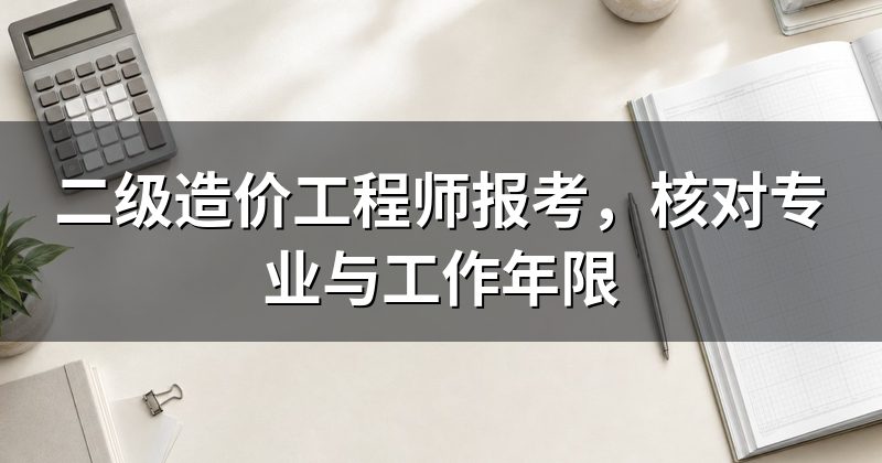 二级造价工程师报考,核对专业与工作年限