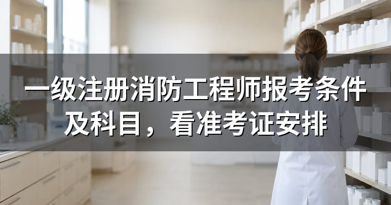 一级注册消防工程师报考条件及科目，看准考证安排