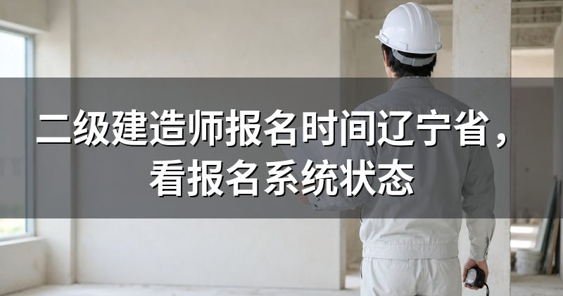 二级建造师报名时间辽宁省,看报名系统状态