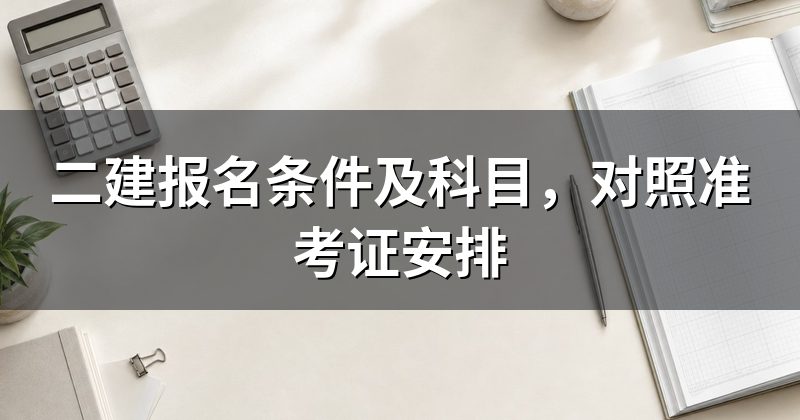 二建报名条件及科目，对照准考证安排