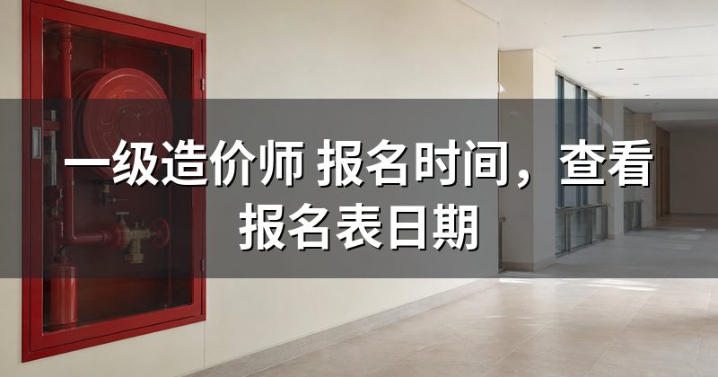 一级造价师 报名时间,查看报名表日期