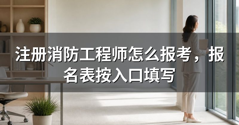 注册消防工程师怎么报考，报名表按入口填写