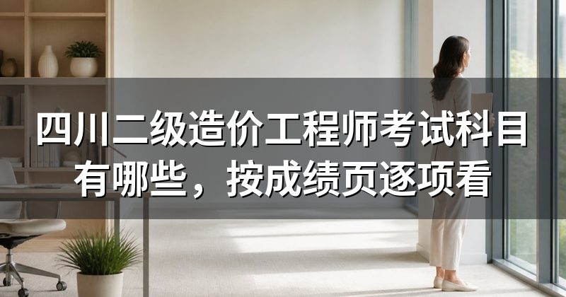 四川二级造价工程师考试科目有哪些,按成绩页逐项看