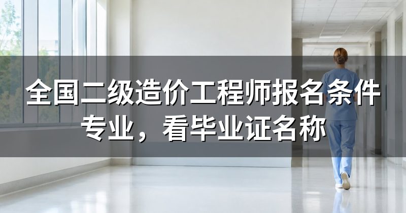 全国二级造价工程师报名条件专业,看毕业证名称