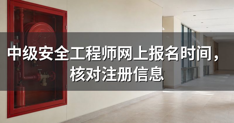 中级安全工程师网上报名时间,核对注册信息