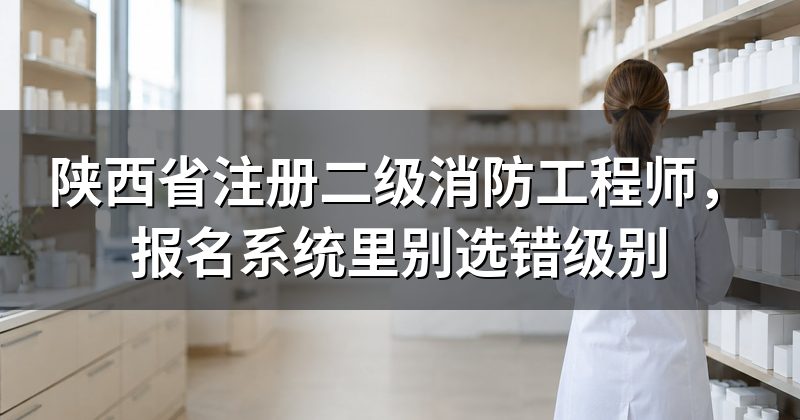 陕西省注册二级消防工程师，报名系统里别选错级别