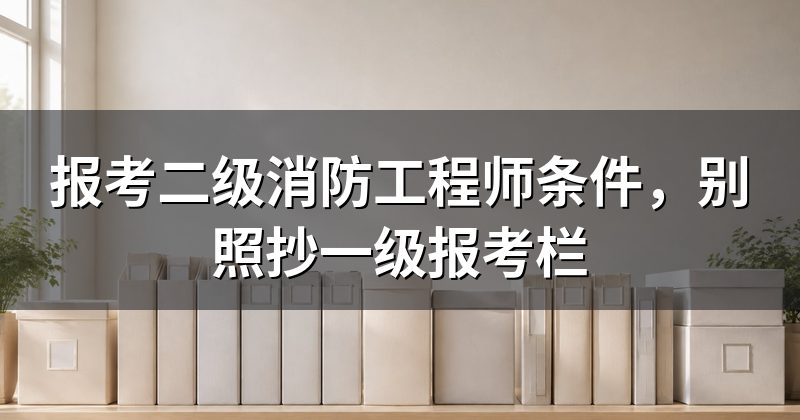 报考二级消防工程师条件，别照抄一级报考栏