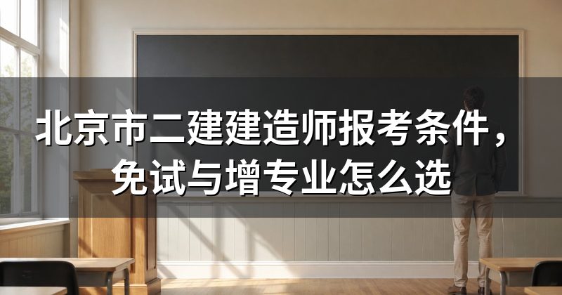 北京市二建建造师报考条件，免试与增专业怎么选