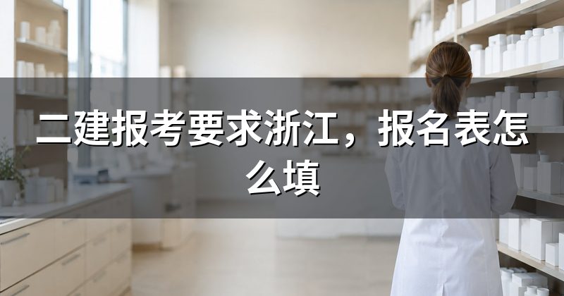 二建报考要求浙江，报名表怎么填