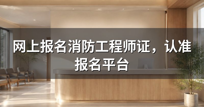 网上报名消防工程师证，认准报名平台