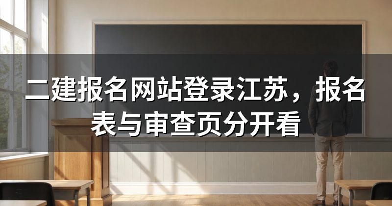 二建报名网站登录江苏，报名表与审查页分开看