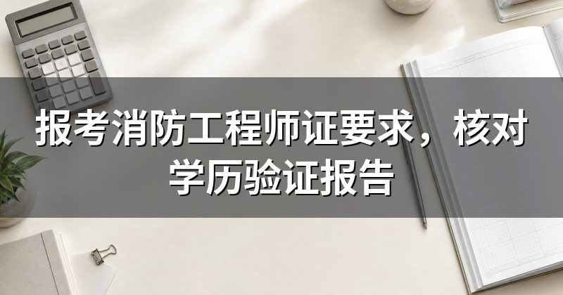 报考消防工程师证要求，核对学历验证报告
