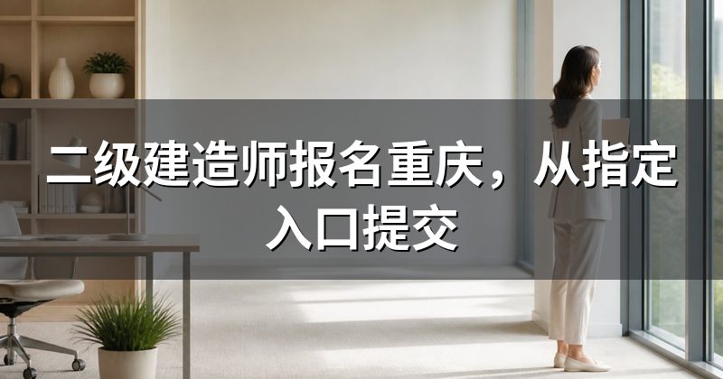 二级建造师报名重庆,从指定入口提交