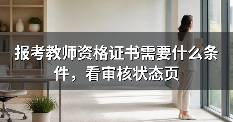 报考教师资格证书需要什么条件,看审核状态页