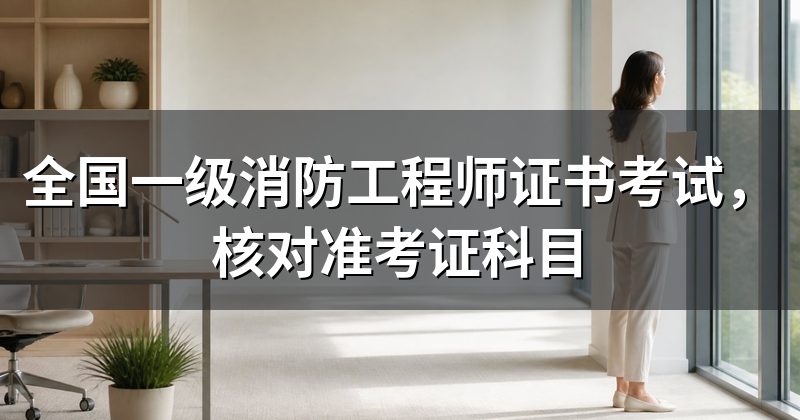 全国一级消防工程师证书考试，核对准考证科目