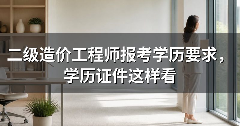 二级造价工程师报考学历要求，学历证件这样看