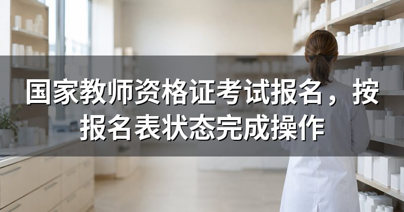 国家教师资格证考试报名,按报名表状态完成操作