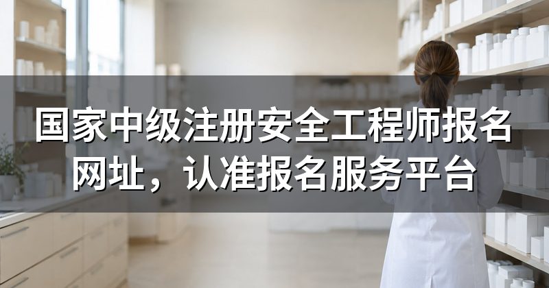 国家中级注册安全工程师报名网址,认准报名服务平台