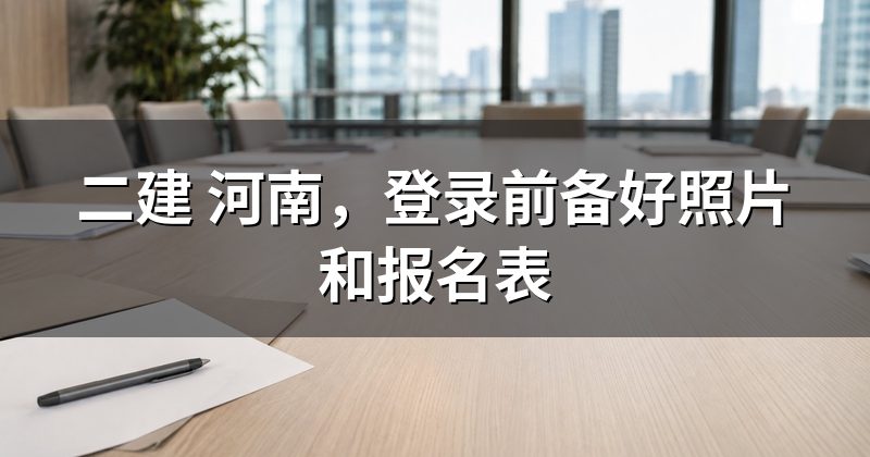 二建 河南，登录前备好照片和报名表