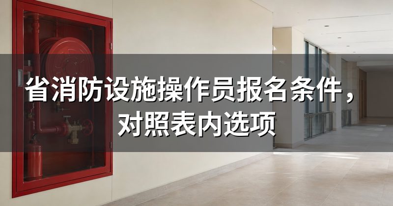 省消防设施操作员报名条件,对照表内选项