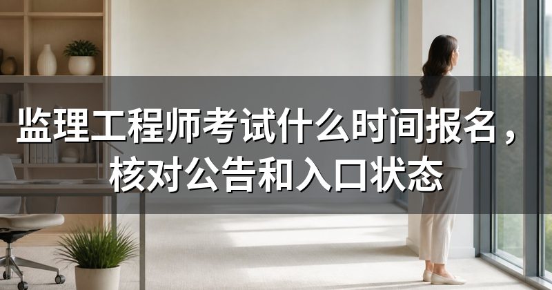 监理工程师考试什么时间报名,核对公告和入口状态