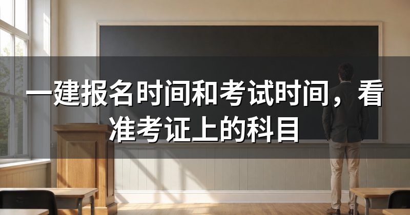 一建报名时间和考试时间，看准考证上的科目